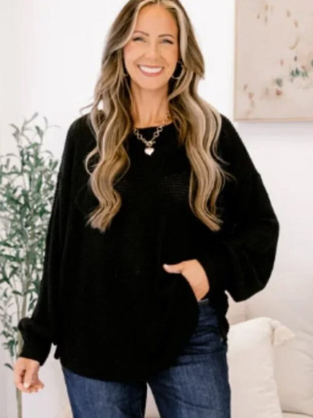 CHIC SOUL I NWT What's The Rust Sweater, Black